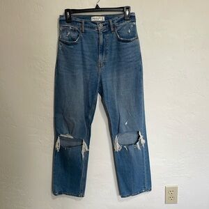 Abercrombie ankle straight ultra high rise jeans size 27/4